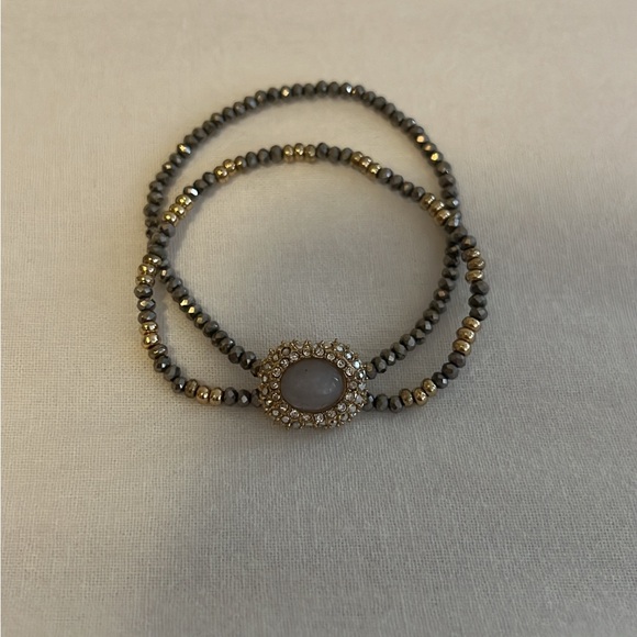 Stretch Semi Precious Stone Beads Wrap Bracelet - Picture 2 of 2